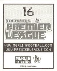 2007-08 Merlin Premier League 2008 #16 Arsenal Home Kit Back