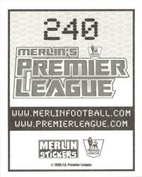 2007-08 Merlin Premier League 2008 #240 Everton Home Kit Back