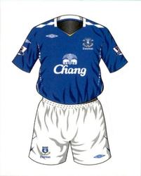 2007-08 Merlin Premier League 2008 #240 Everton Home Kit Front