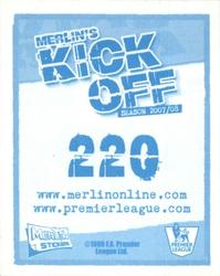 2008 Merlin's Premier League Kick Off #220 Chris Kirkland Back