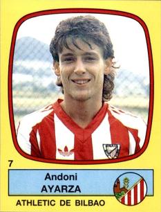 1988-89 Panini Spanish Liga #7 Andoni Ayarza Front