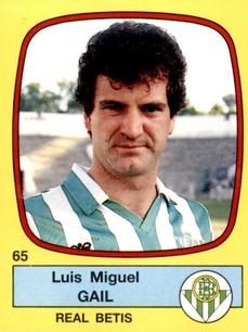 1988-89 Panini Spanish Liga #65 Luis Miguel Gail Front