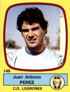 1988-89 Panini Spanish Liga #149 Juan Antonio Perez Front
