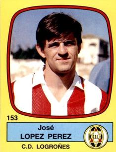 1988-89 Panini Spanish Liga #153 Jose Lopez Perez Front