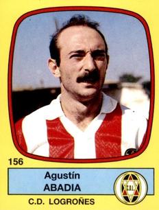 1988-89 Panini Spanish Liga #156 Agustin Abadia Front