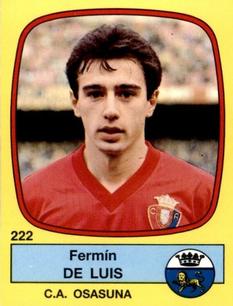 1988-89 Panini Spanish Liga #222 Fermín De Luis Front