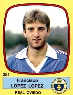 1988-89 Panini Spanish Liga #251 Francisco Lopez Lopez Front
