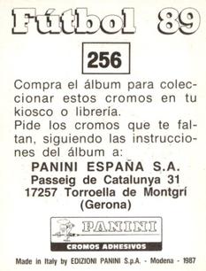 1988-89 Panini Spanish Liga #256 Javier Azkargorta Back
