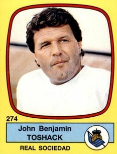 1988-89 Panini Spanish Liga #274 John Benjamin Toshack Front