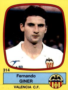 1988-89 Panini Spanish Liga #314 Fernando Giner Front