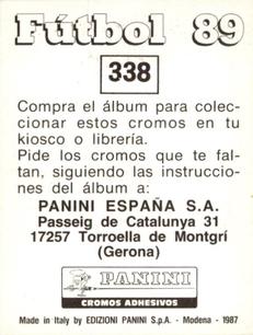 1988-89 Panini Spanish Liga #338 Gabriel Moya Back