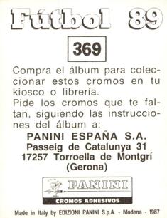 1988-89 Panini Spanish Liga #369 Escudo Back