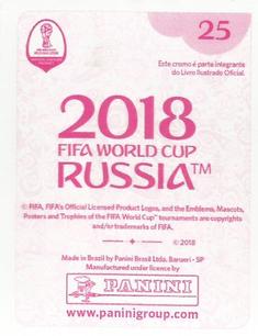 2018 Panini FIFA World Cup: Russia 2018 Stickers (Pink Backs, Made in Brazil) #25 Mario Fernandes Back