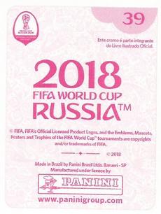 2018 Panini FIFA World Cup: Russia 2018 Stickers (Pink Backs, Made in Brazil) #38 Fedor Smolov Back