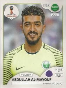 2018 Panini FIFA World Cup: Russia 2018 Stickers (Pink Backs, Made in Brazil) #42 Abdullah Al-Mayouf Front