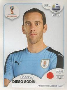 2018 Panini FIFA World Cup: Russia 2018 Stickers (Pink Backs, Made in Brazil) #84 Diego Godin Front