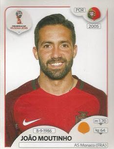 2018 Panini FIFA World Cup: Russia 2018 Stickers (Pink Backs, Made in Brazil) #109 Joao Moutinho Front