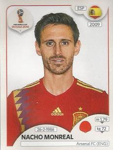 2018 Panini FIFA World Cup: Russia 2018 Stickers (Pink Backs, Made in Brazil) #125 Nacho Monreal Front