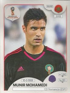 2018 Panini FIFA World Cup: Russia 2018 Stickers (Pink Backs, Made in Brazil) #142 Munir Mohamedi Front