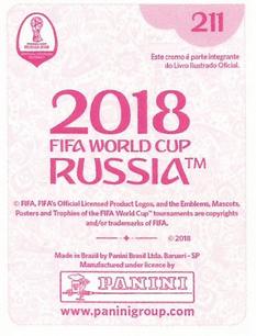 2018 Panini FIFA World Cup: Russia 2018 Stickers (Pink Backs, Made in Brazil) #211 James Troisi Back