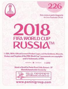 2018 Panini FIFA World Cup: Russia 2018 Stickers (Pink Backs, Made in Brazil) #226 Christian Ramos Back