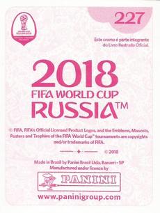 2018 Panini FIFA World Cup: Russia 2018 Stickers (Pink Backs, Made in Brazil) #227 Luis Advincula Back