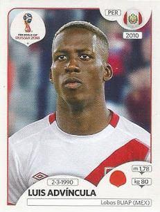 2018 Panini FIFA World Cup: Russia 2018 Stickers (Pink Backs, Made in Brazil) #227 Luis Advincula Front