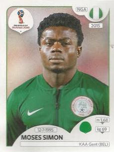 2018 Panini FIFA World Cup: Russia 2018 Stickers (Pink Backs, Made in Brazil) #336 Moses Simon Front