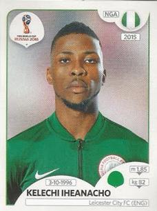 2018 Panini FIFA World Cup: Russia 2018 Stickers (Pink Backs, Made in Brazil) #339 Kelechi Iheanacho Front