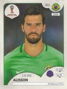 2018 Panini FIFA World Cup: Russia 2018 Stickers (Pink Backs, Made in Brazil) #342 Alisson Front