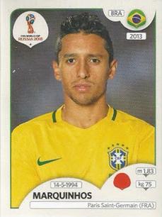2018 Panini FIFA World Cup: Russia 2018 Stickers (Pink Backs, Made in Brazil) #347 Marquinhos Front