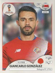 2018 Panini FIFA World Cup: Russia 2018 Stickers (Pink Backs, Made in Brazil) #383 Giancarlo González Front