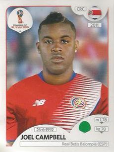 2018 Panini FIFA World Cup: Russia 2018 Stickers (Pink Backs, Made in Brazil) #397 Joel Campbell Front