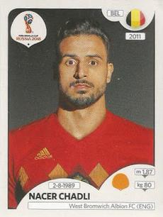 2018 Panini FIFA World Cup: Russia 2018 Stickers (Pink Backs, Made in Brazil) #514 Nacer Chadli Front