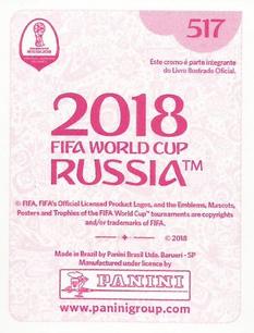 2018 Panini FIFA World Cup: Russia 2018 Stickers (Pink Backs, Made in Brazil) #517 Dries Mertens Back