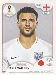 2018 Panini FIFA World Cup: Russia 2018 Stickers (Pink Backs, Made in Brazil) #565 Kyle Walker Front