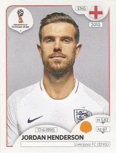 2018 Panini FIFA World Cup: Russia 2018 Stickers (Pink Backs, Made in Brazil) #570 Jordan Henderson Front