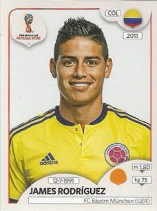 2018 Panini FIFA World Cup: Russia 2018 Stickers (Pink Backs, Made in Brazil) #631 James Rodríguez Front
