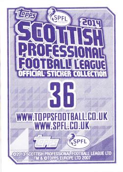 2013-14 Topps SPFL Stickers #36 Anthony Stokes Back