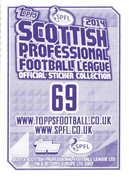 2013-14 Topps SPFL Stickers #69 Hibernian Team Group Back