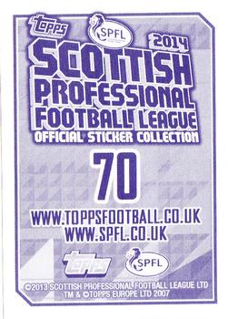 2013-14 Topps SPFL Stickers #70 Hibernian Team Group Back