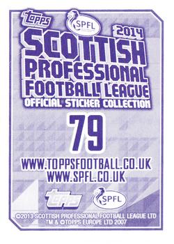 2013-14 Topps SPFL Stickers #79 Liam Craig Back