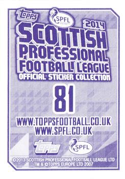 2013-14 Topps SPFL Stickers #81 Paul Heffernan Back