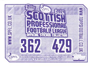 2013-14 Topps SPFL Stickers #362 Steven Milne Back