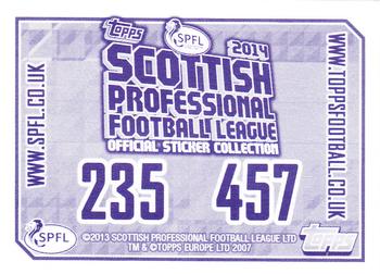 2013-14 Topps SPFL Stickers #457 Scott Rumsby Back