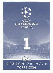 2019-20 Topps UEFA Champions League Official Sticker Collection #1 UEFA Champions League Logo Back