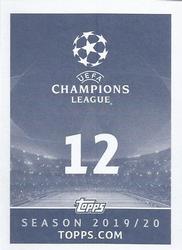 2019-20 Topps UEFA Champions League Official Sticker Collection #12 Timothy Castagne Back