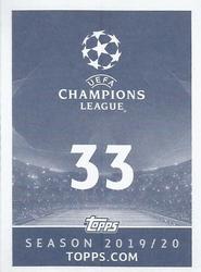 2019-20 Topps UEFA Champions League Official Sticker Collection #33 Saúl Ñíguez Back