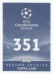 2019-20 Topps UEFA Champions League Official Sticker Collection #351 Elseid Hysaj Back