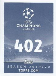 2019-20 Topps UEFA Champions League Official Sticker Collection #402 Luka Jovic Back